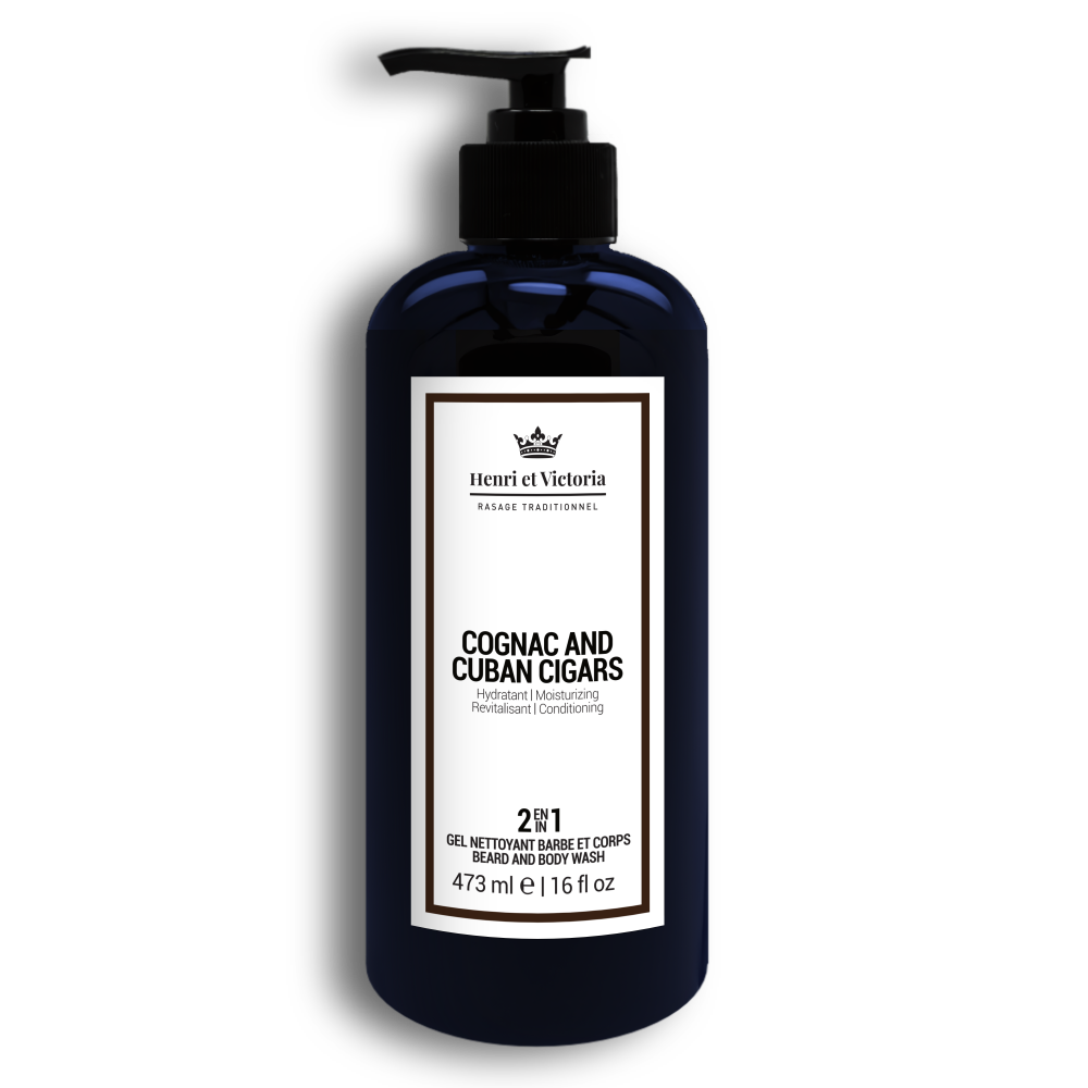 Body and Beard Wash - Cognac and Cuban Cigars - 473 ml