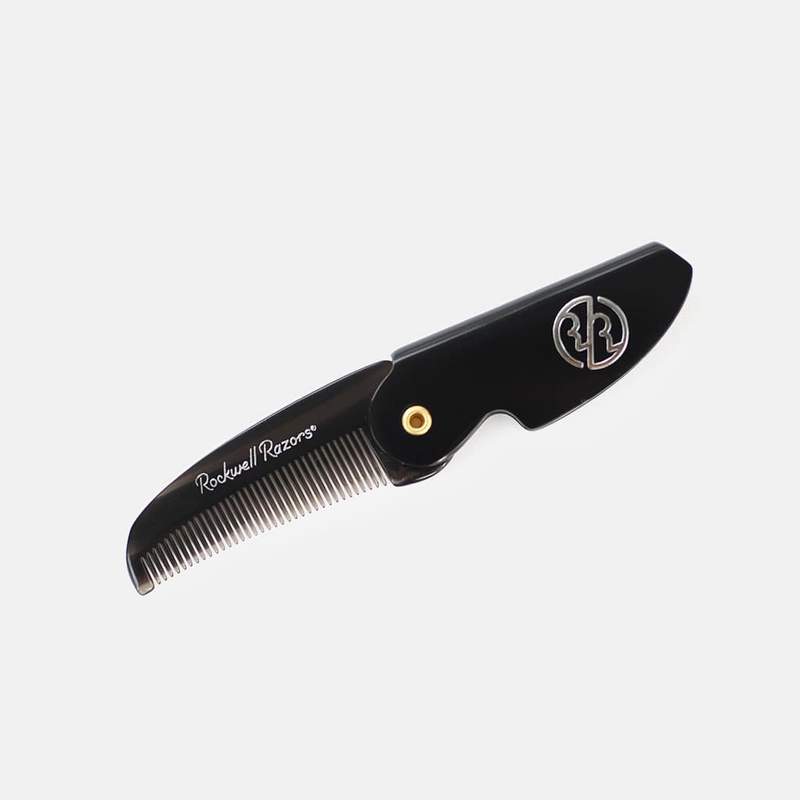 Rockwell foldable comb for mustache and beard