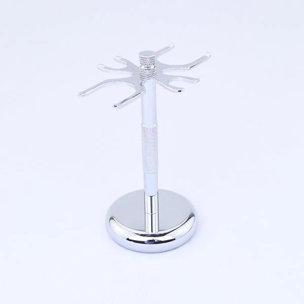 SS1601 Yaqi Chrome Shaving Stand 4 prongs for 24mm 26mm 28mm Shaving Brushes