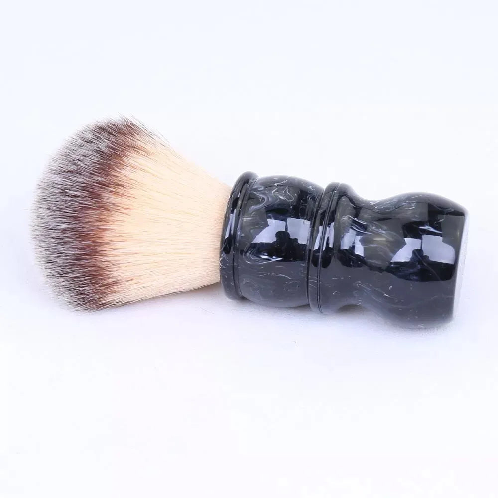 R15101601 Yaqi Obsidian Black - Brown knot Shaving Brush