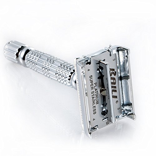 BAILI Safety Razor Butterfly Open Double Edge Shaver Knife