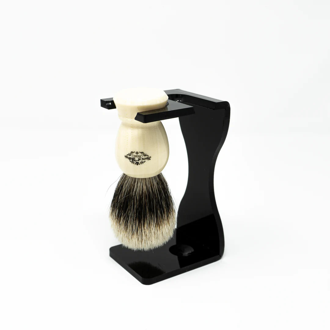 Acrylic Shaving Brush and Razor Stand (Double)