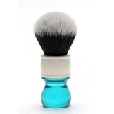 R1818 Yaqi Tuxedo Synthetic Shaving Brush, Aqua Handle